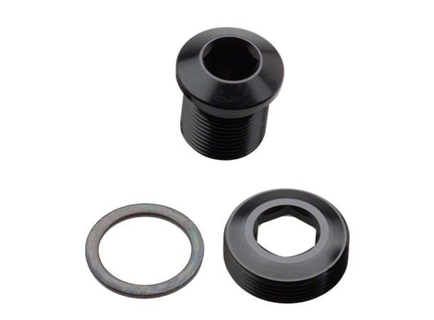 Race Face M14 EXI QR Krankbolt M14 x 15mm, alu, inkl. QR deksel/skive 